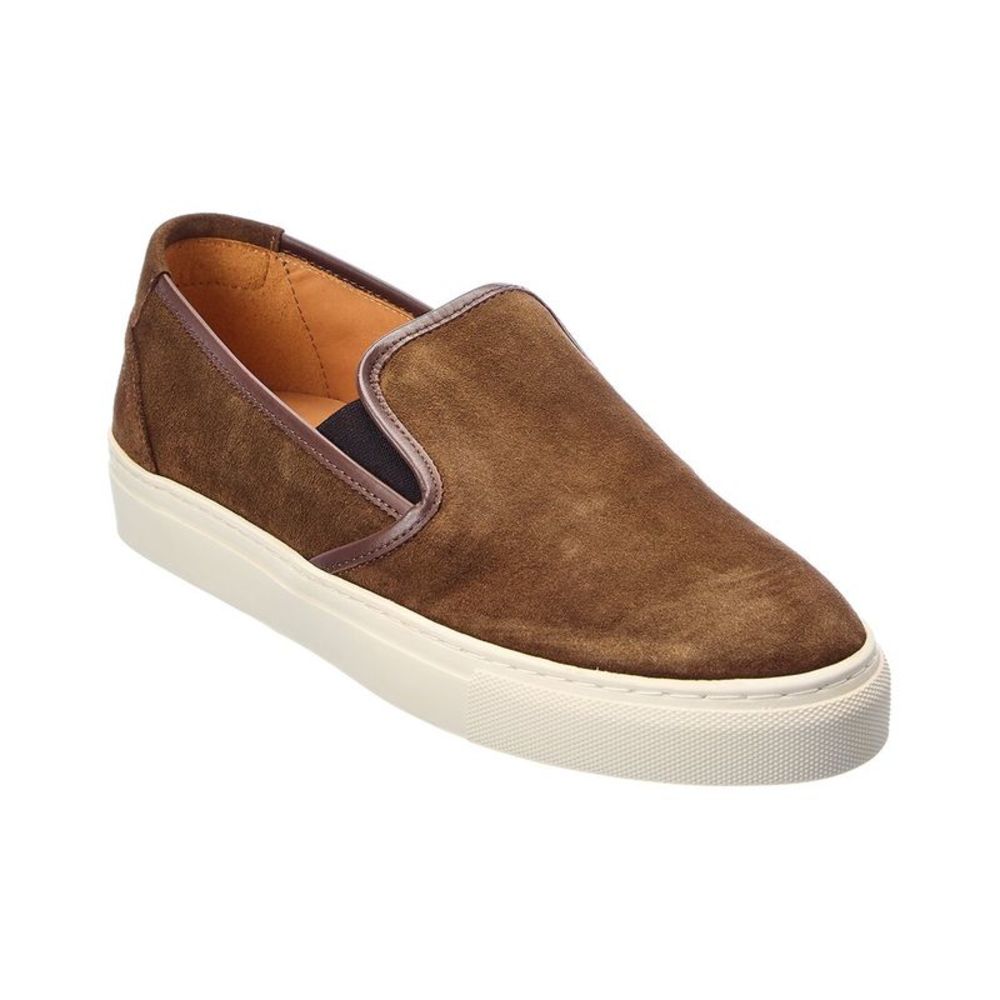 Alphakilo Park Suede Slip-On Sneaker, Brown